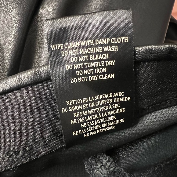 Blank NYC Black Faux Vegan Leather Pull On Skinny Leggings Size 26 - Picture 9 of 10